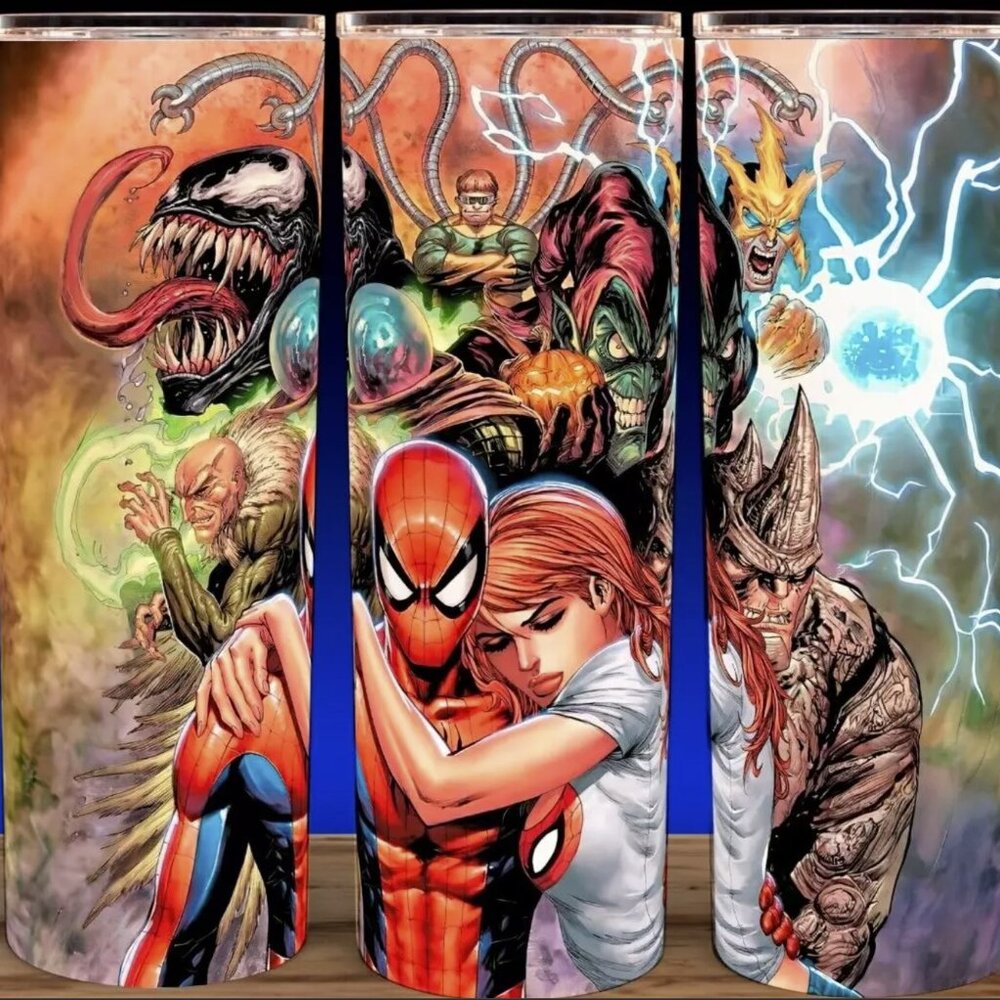 Spider-man - Venom - Mary Jane Watson Comic Book Style Cup Mug Tumbler